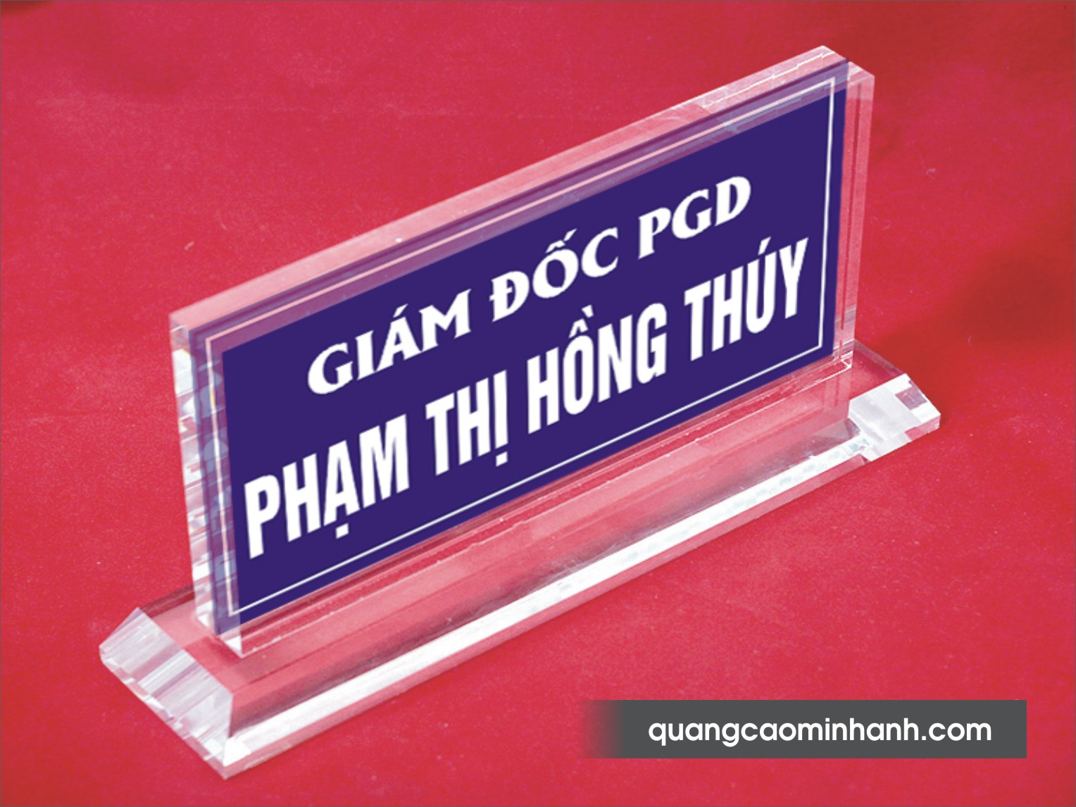 CD06: Biển chức danh mica thay nội dung