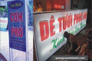 Biển hộp đèn bạt hiflex giá rẻ