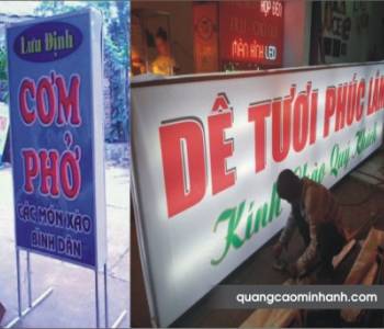 Biển hộp đèn bạt hiflex giá rẻ