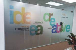 Decal cát mờ dán kính